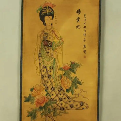 Chinese Belle Wall Art – Exquisite Beauty Scroll Poster