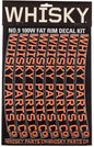WHISKY 100w Rim Decal Kit for 2 Rims Orange
