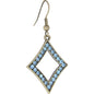 ELLE Jewery Antique Gold Aqua Rhinestone DIAMOND Earrings