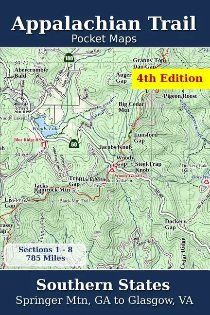 Appalachian Trail Pocket Maps - Southern States - Paperback