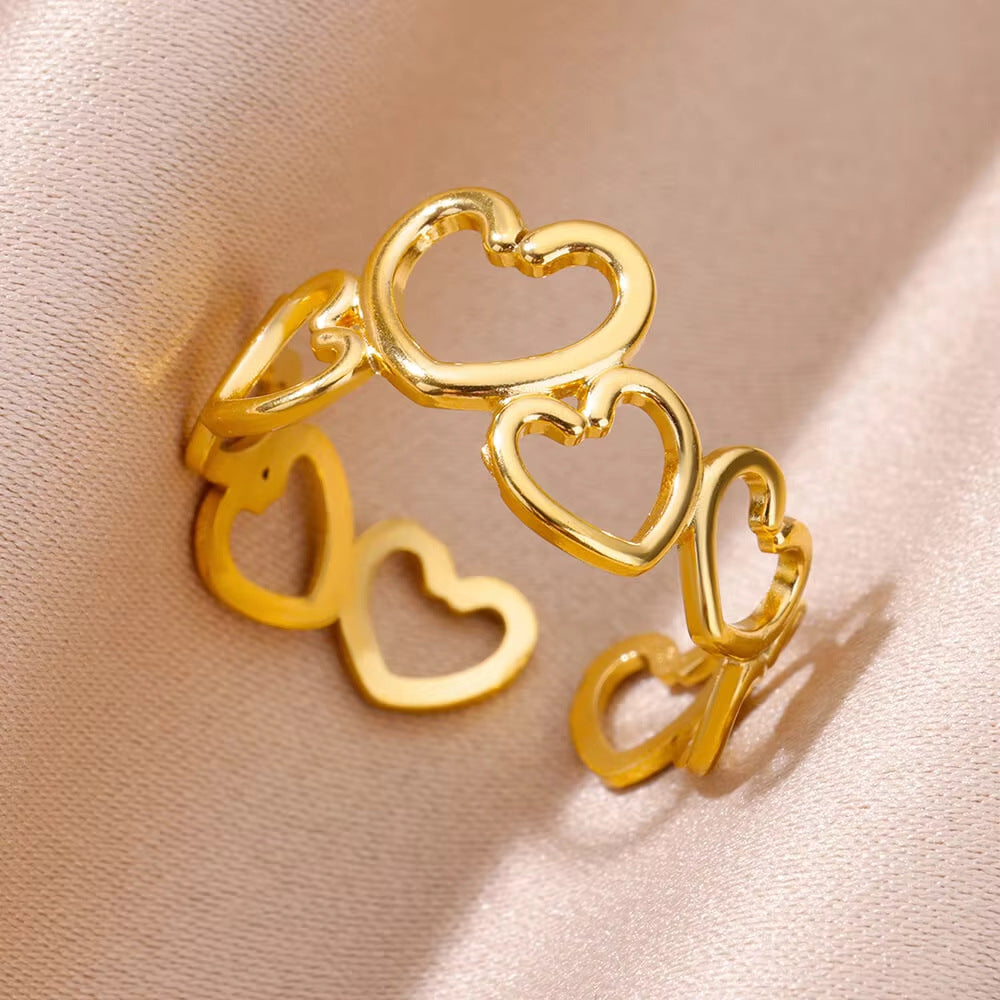 Geometric Stainless Steel Ring For Women