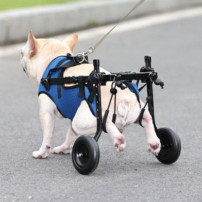 Dog Wheelchair for Disabled and Mobility-Impaired Dogs, Rear Leg Support Scooter, Aluminum Alloy, Blue