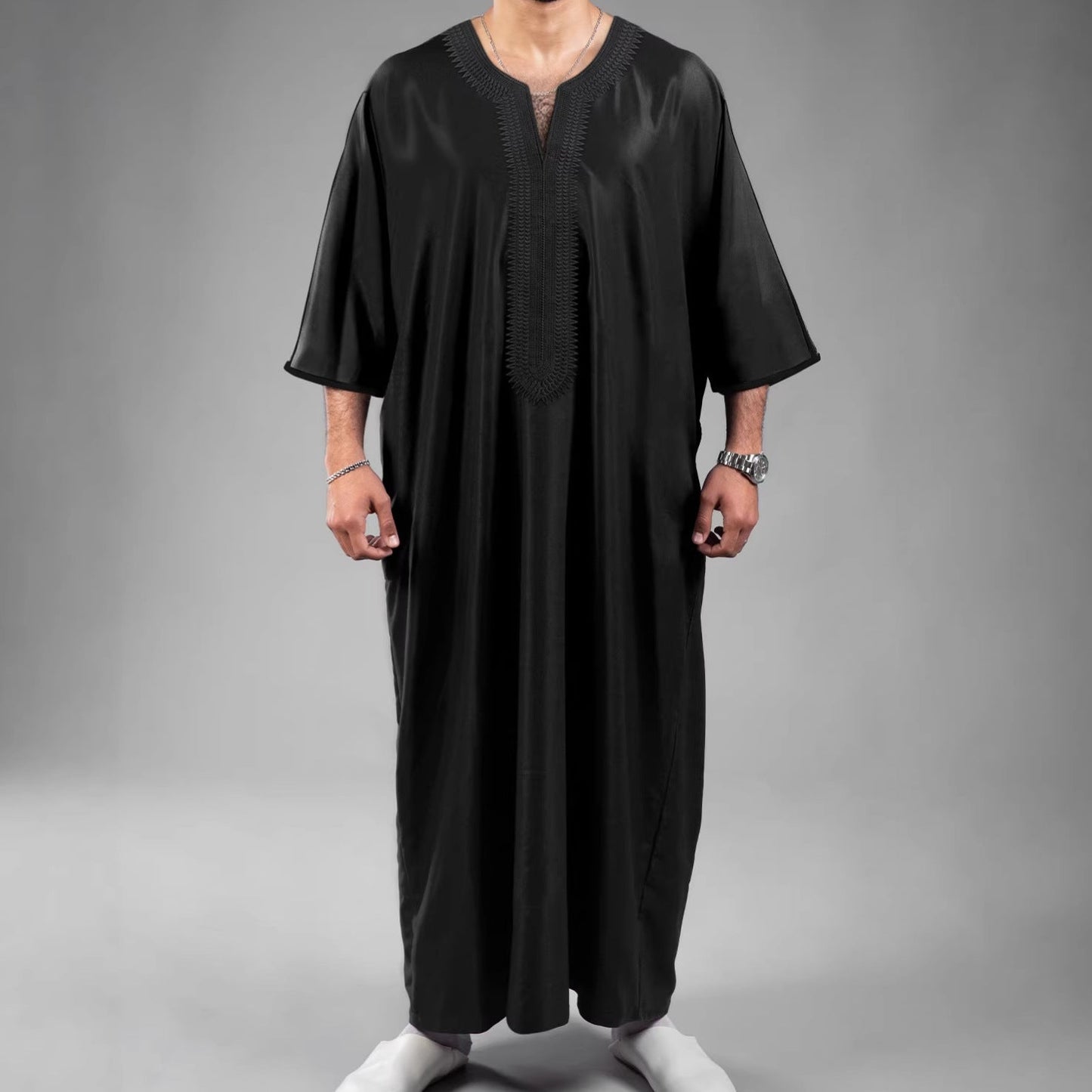 3D Digital-Print Ethnic Moroccan Mens Robe