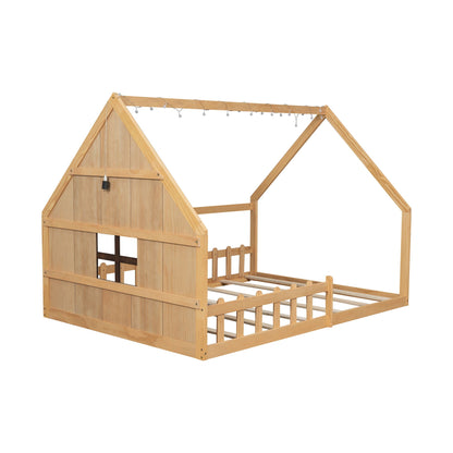 House Bed With Window And Fence