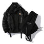 Men's Trendy Plus Size Stand Collar Jacket Suit