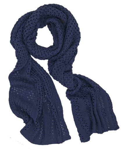 stylesilove Classic Knitted Women Solid Color Oblong Scarf