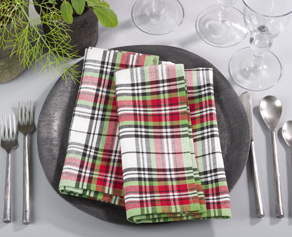 Fennco Styles Classic Plaid Design Tabletop Collection