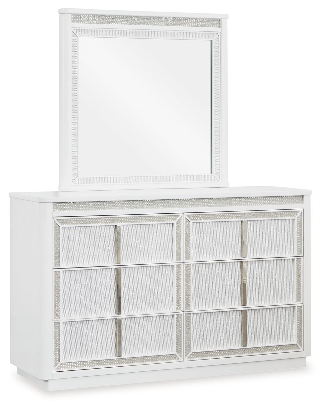 Chalanna - Dresser And Mirror - White