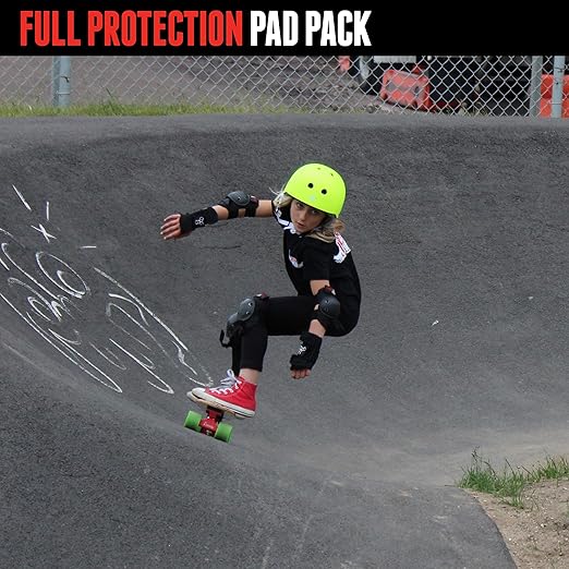 Triple Eight Saver Series 3-Pack Pad Set– Ideal for Skateboarding, In-line Skating, Roller Skating, and Biking