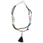 Peruvian Hand Beaded Tassel Anklet