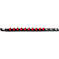 Red Rubber Spike Punk Cuff Bracelet