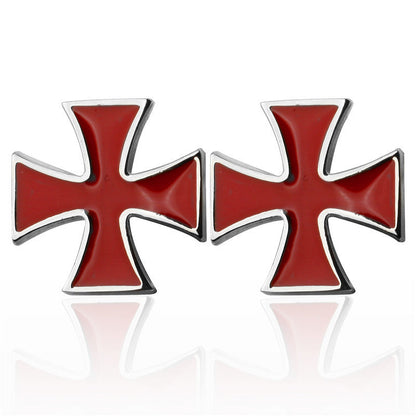 Red Cross French Shirt Men's Cufflinks