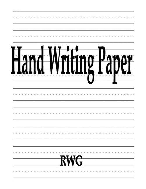 Hand Writing Paper: 100 Pages 8.5" X 11" - Paperback
