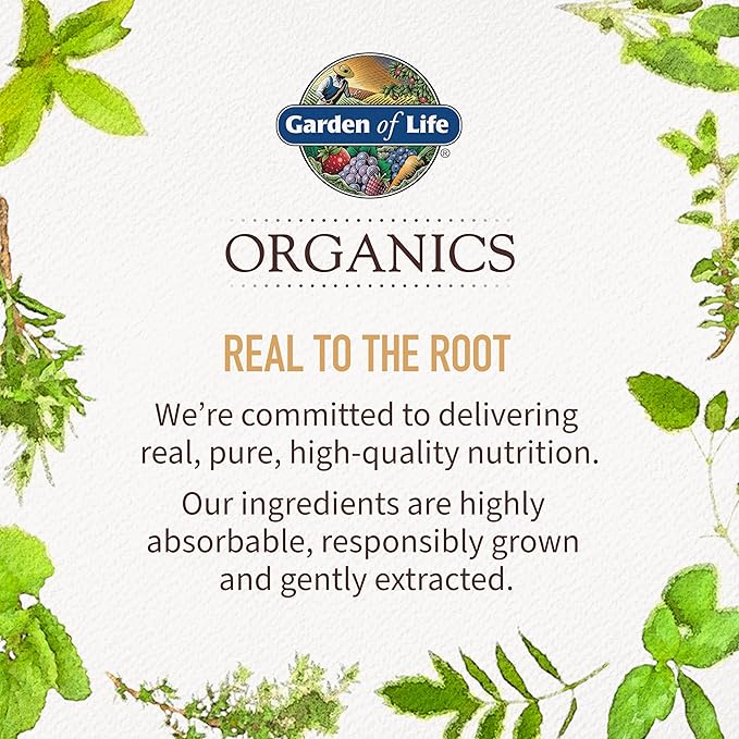 Garden of Life Once Daily Whole Food Multivitamin for Men, Organic Mens Vitamins & Minerals, Vitamin C, Zinc, Vegan, for Health & Well-Being, 60 Tablets