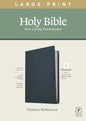 NLT Large Print Thinline Reference Bible, Filament Enabled Edition (Red Letter, Genuine Leather, Blue) - Leather