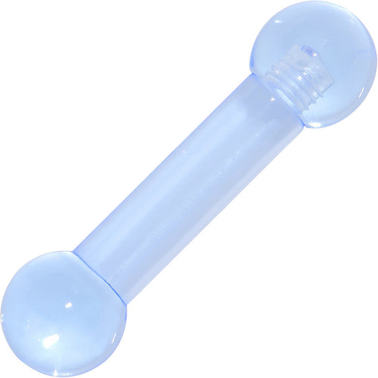 4G Baby Blue UV Acrylic Straight Barbell