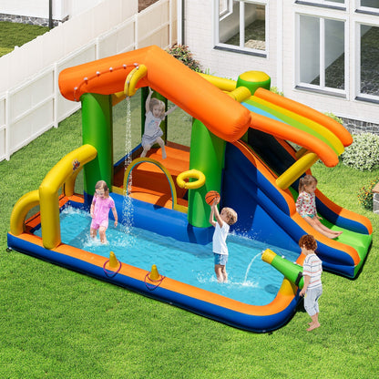 8-in-1 Inflatable Bounce House Water Park without Blower