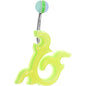 Yellow Acrylic Multi Layered Right Tribal Dragon Belly Ring