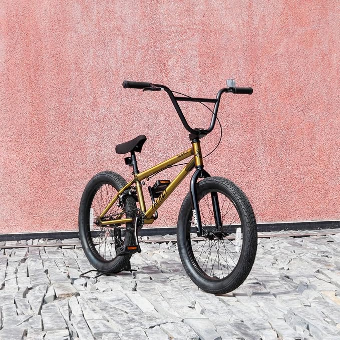 Freestyle BMX Bike, 20 Inch Yaphet Bicycle for Teen Beginner and Adult Riders, Bike with Hi-Ten Steel Frame, Multiple Colors
