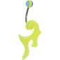 Yellow Acrylic Multi Layered Tribal Scroll Belly Ring