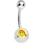 Eyepatch Pirate Smiley Face Belly Ring