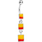 Sunset Three Square Dangle Belly Ring