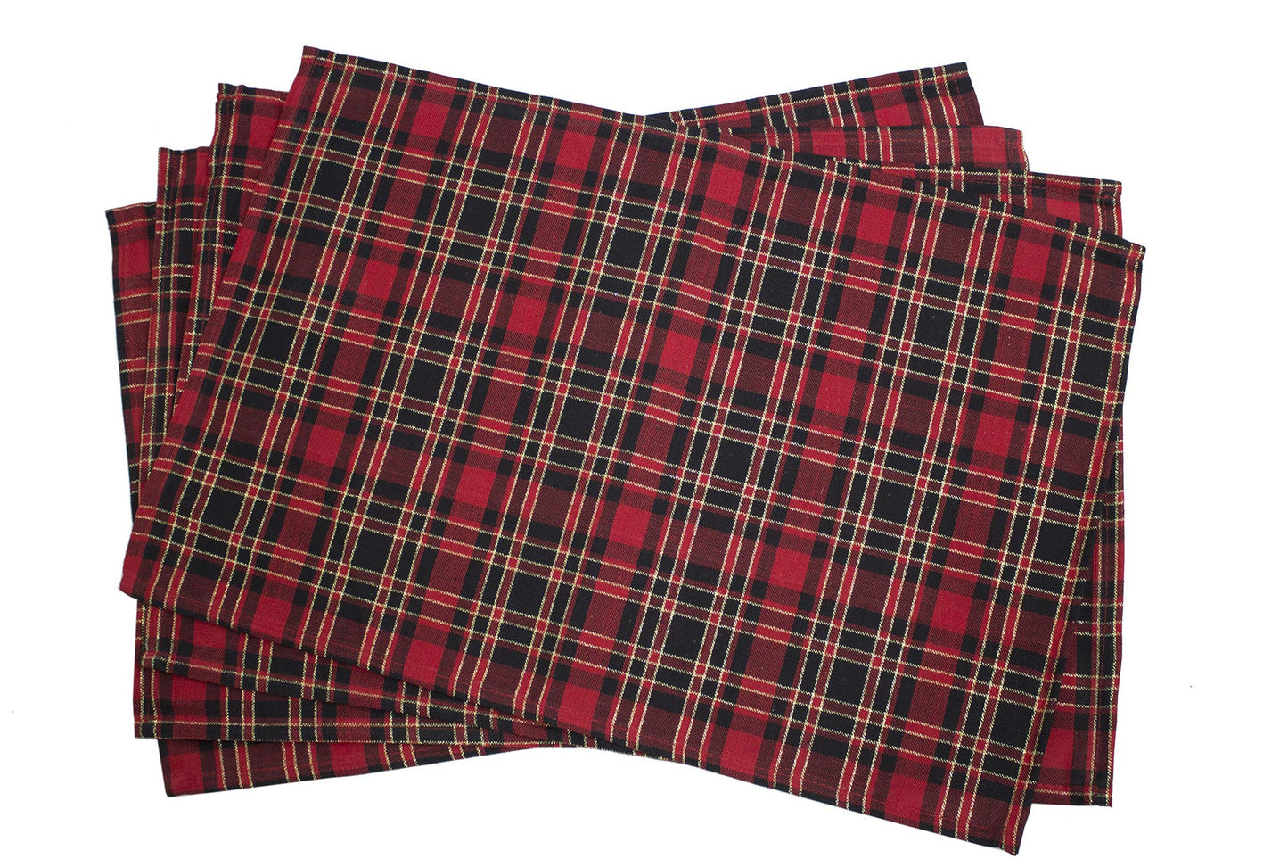 Fennco Styles Highland Holiday Red & Black Plaid Design Table Runner 16"x54"
