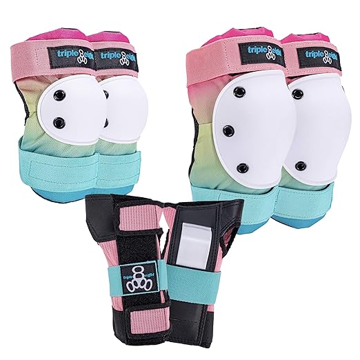 Triple Eight Saver Series 3-Pack Pad Set– Ideal for Skateboarding, In-line Skating, Roller Skating, and Biking