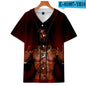 Tupac Shakur Peripheral 3D color printing thin baseball uniform
