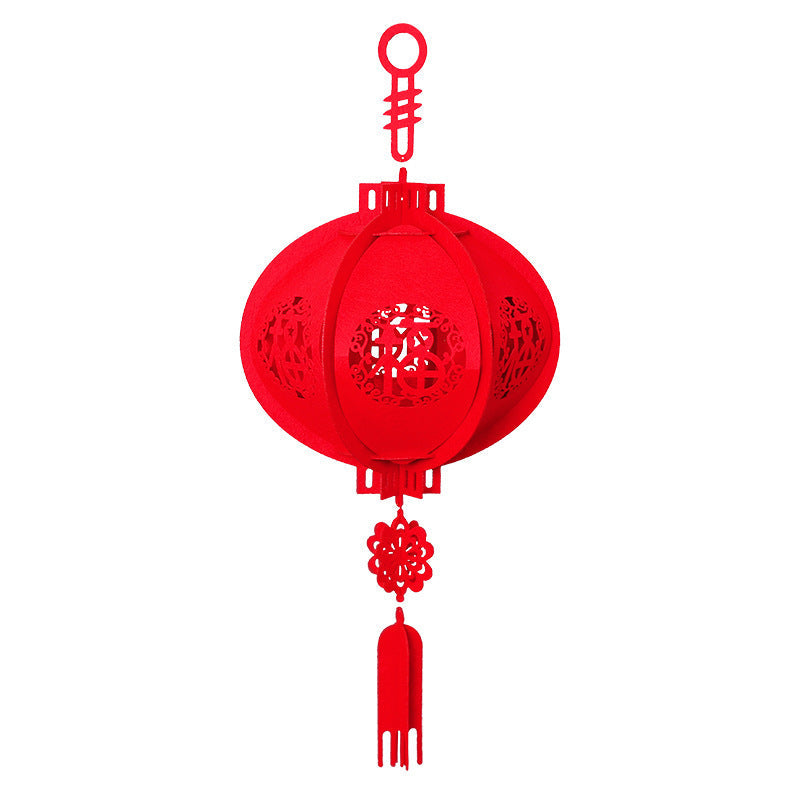 Three-dimensional blessing lantern pendant
