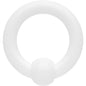 6G 15mm White Acrylic BCR Captive Ring