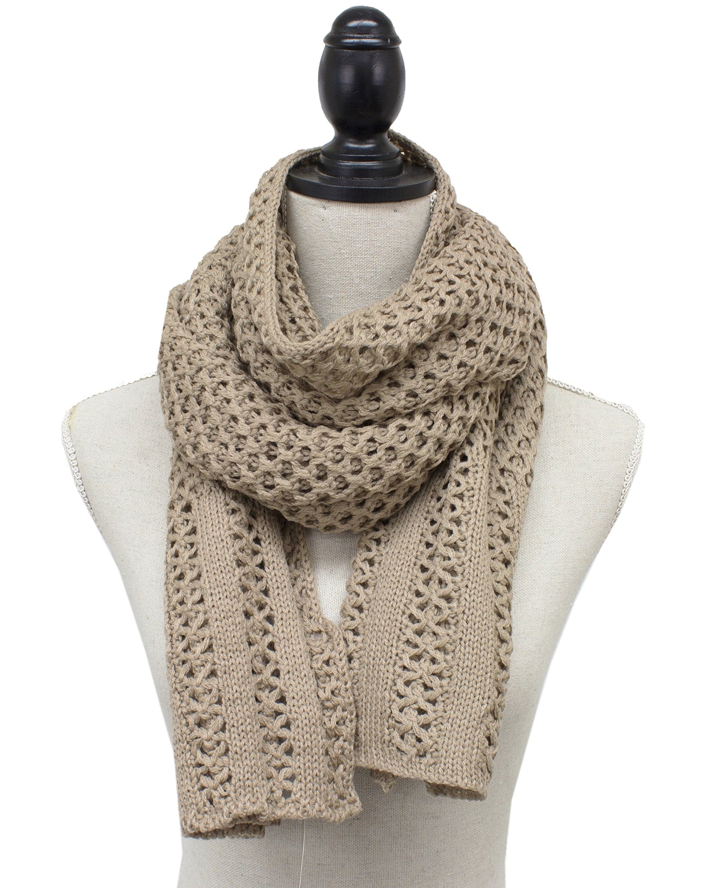 stylesilove Classic Knitted Women Solid Color Oblong Scarf