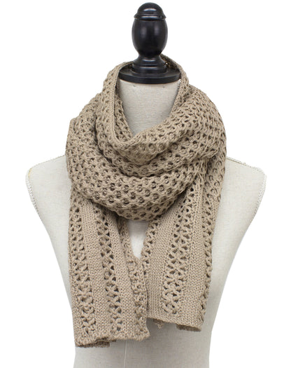 stylesilove Classic Knitted Women Solid Color Oblong Scarf