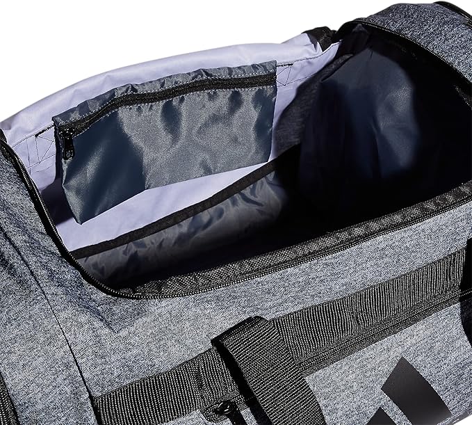 adidas Unisex Defender 4.0 Gym Duffel Bag for Men and Women, Jersey Onix Grey/Black, Medium (66L)