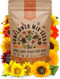Marigold Seeds Pack 1 oz - Over 9,250 Non-GMO Heirloom Marigold Seeds for Planting Indoor & Outdoor Gardening, Flower Seed for Planting Home and Garden, Flowers Seed in Individual Packet
