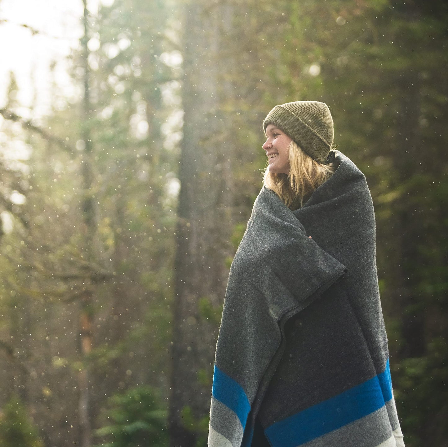 Arcturus Rainier Wool Blanket - 4.5lbs Warm, Heavy, Washable, Large | Great for Camping, Outdoors, Survival & Emergency Kits (Sunset Peak)