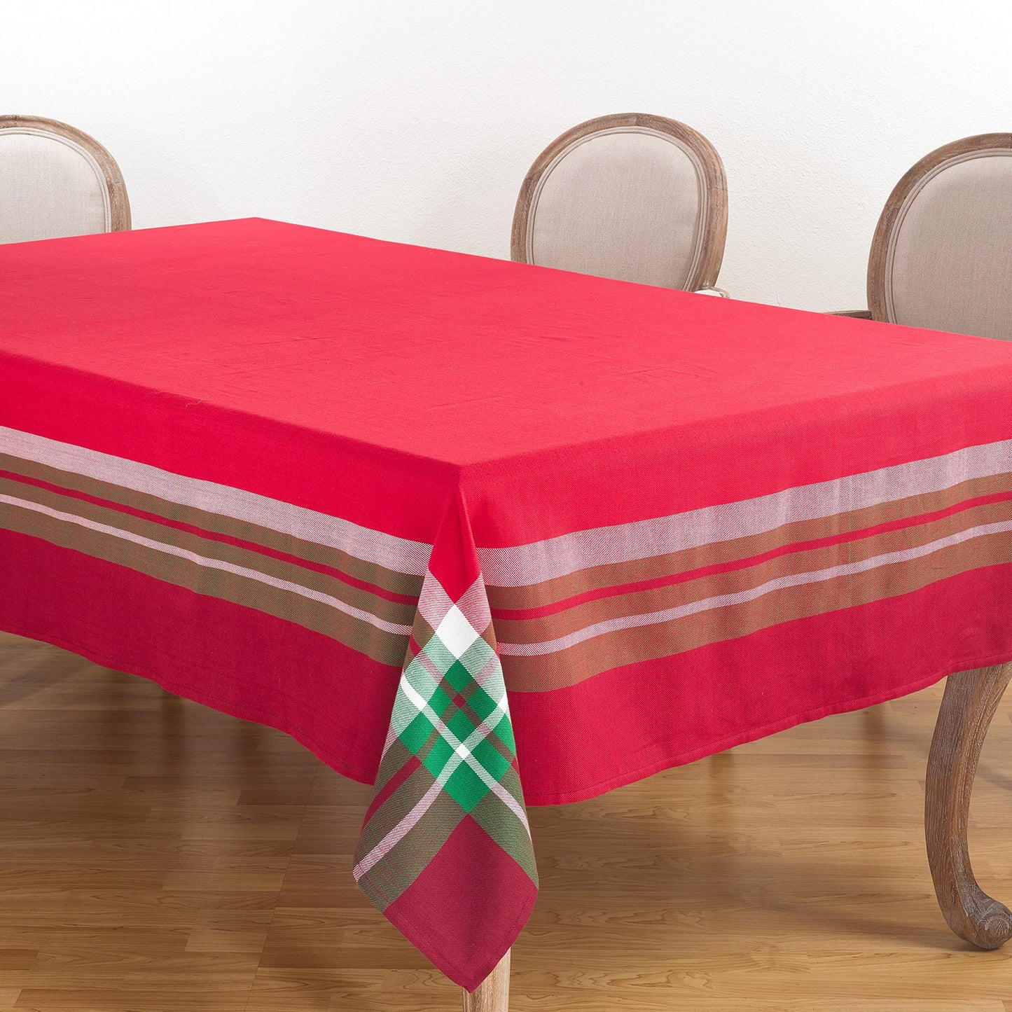 Fennco Styles Tartan Design Cotton Tablecloth