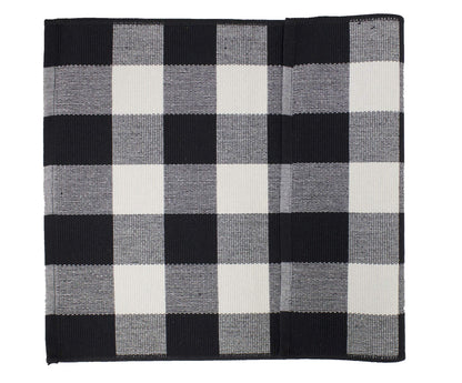 Fennco Styles Rustic Collection Buffalo Check with Rolled Hem Edge Table Runner