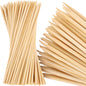 MalloMe XL Bamboo Skewers 6 Inch 100 pcs - 4mm Thick Bamboo Sticks - Heavy Duty Wooden Shish Kabob Skewers for Grilling - for Kebab BBQ Grill Hot Dog, Candy Apple Smores Sticks Wood Skewer Appetizers