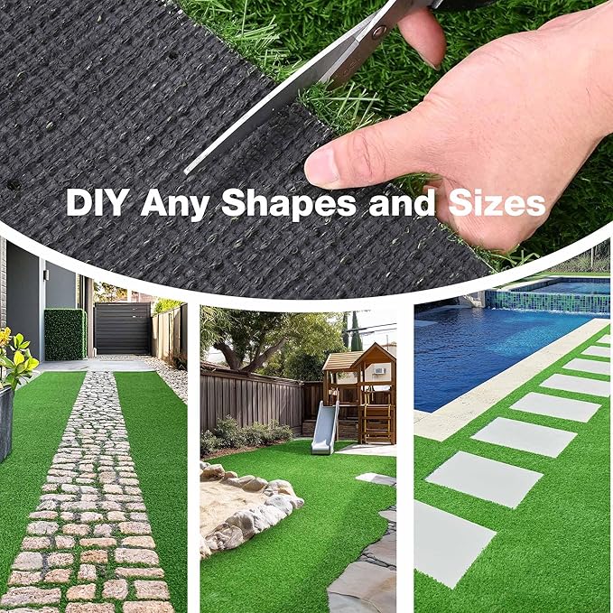 Yescom Sports Sled Strips Turf Gym Turf Flooring for Weight Sled Push Gym Equipment Outdoor Indoor Use 50'x3'x8PCS(1200 Sq.Ft) 1.38" H