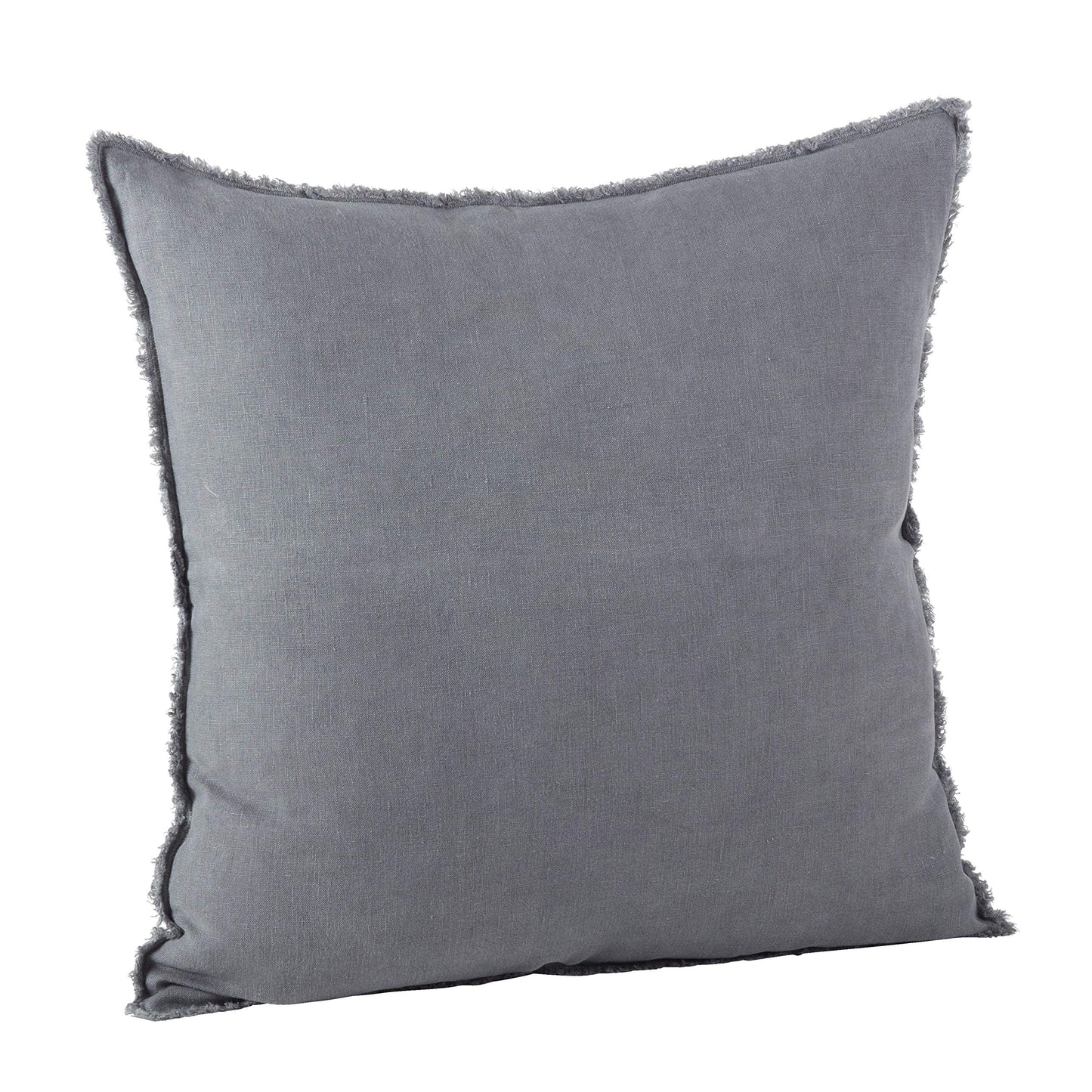 Fennco Styles Fringed Design Down Filled Linen 20-Inch Throw Pillow