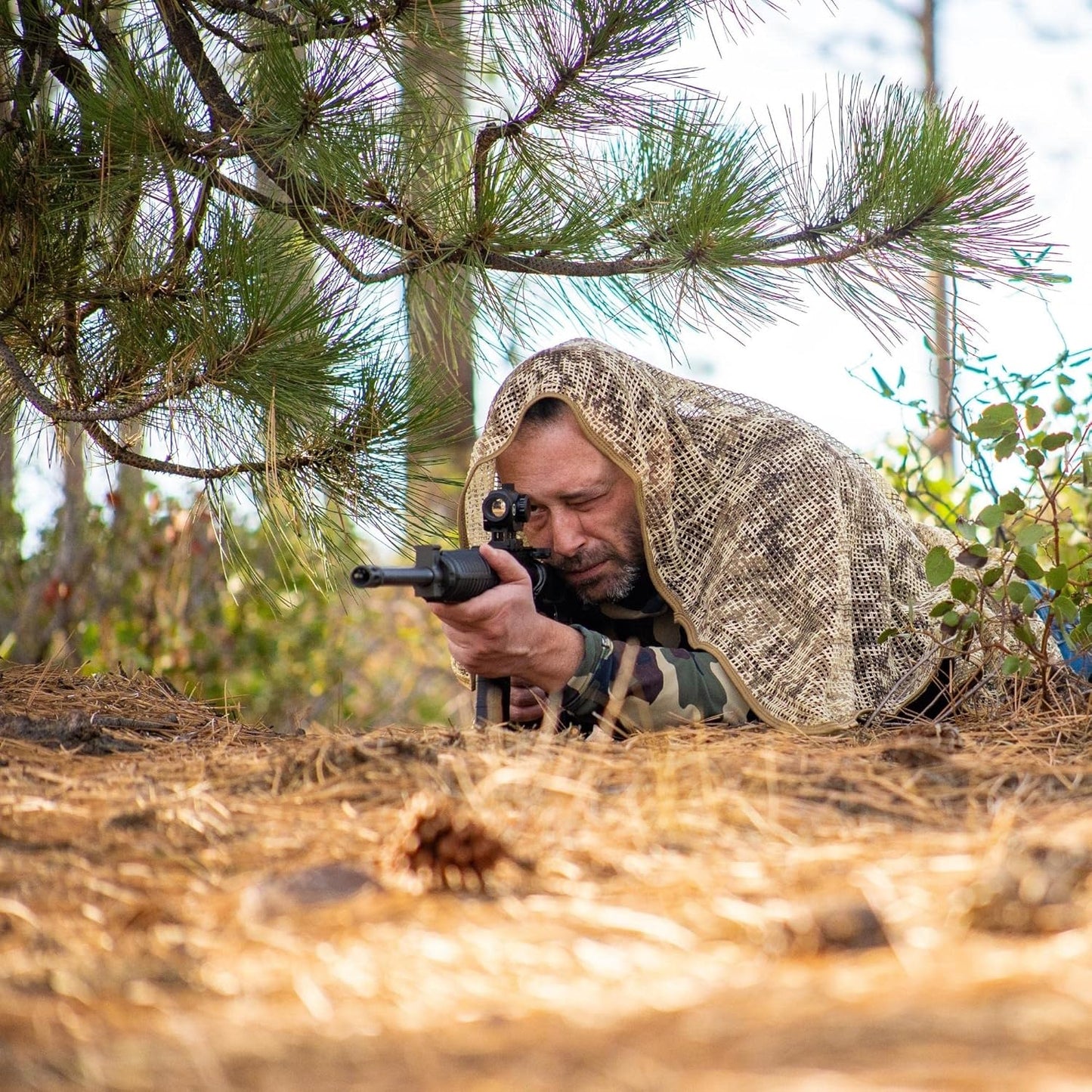 Arcturus Sniper Veil | Tactical Scarf to Camouflage Your Neck, Face & Head | 100% Cotton - 48" x 40"
