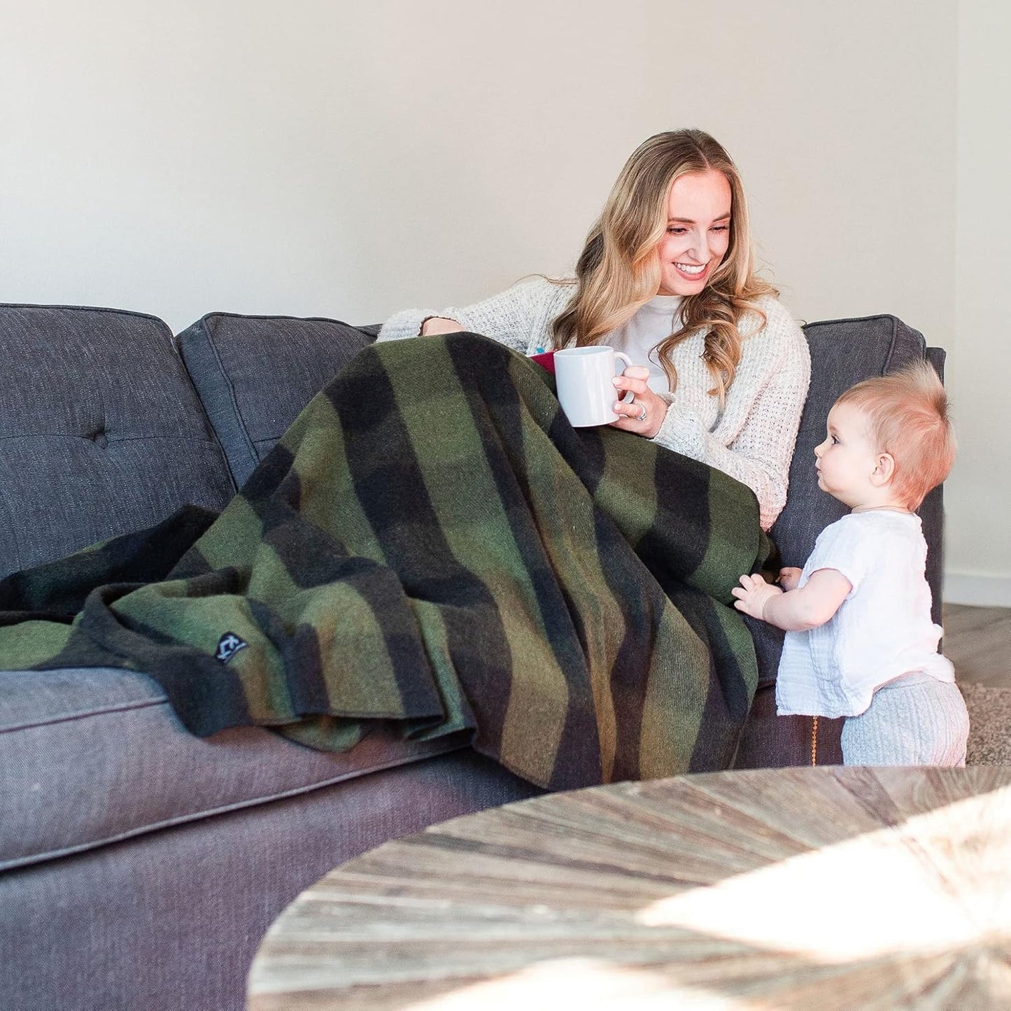 Arcturus Green Buffalo Wool Blanket and Carry Straps Bundle