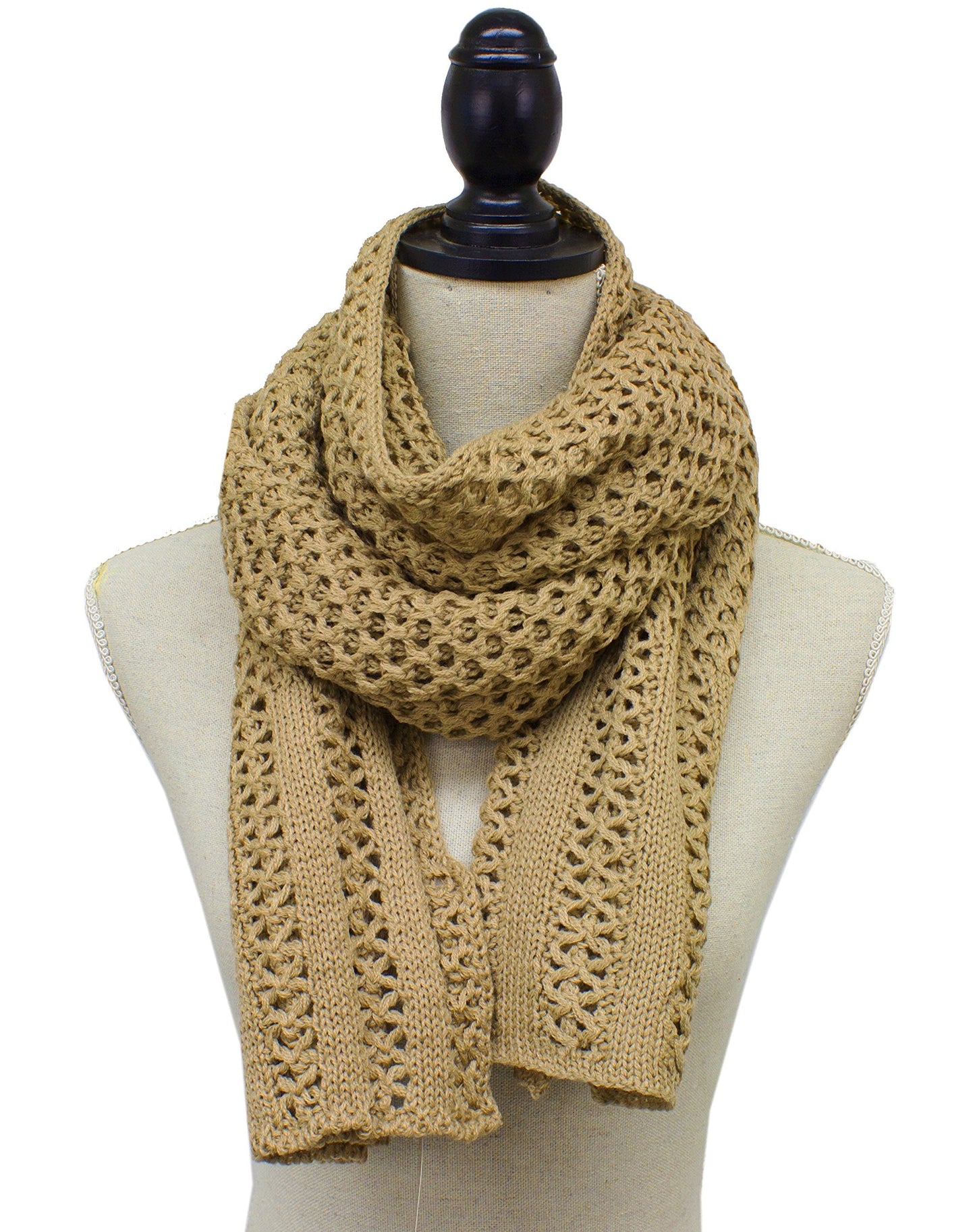 stylesilove Classic Knitted Women Solid Color Oblong Scarf