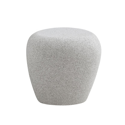 19.29 in Fiberglass Side Table, Scratch-Resistant, Waterproof, Living Room