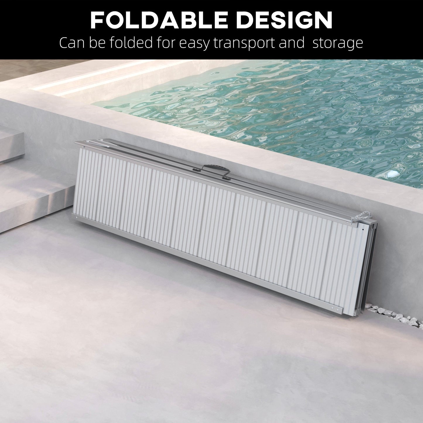 Aluminum Wheelchair Ramp 10 Ft Folding Portable 600 LB Capacity