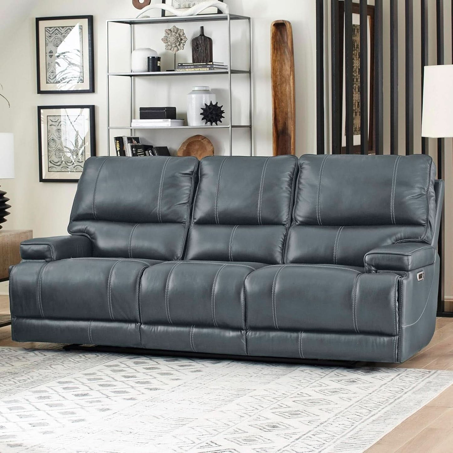 Verona Azure Cordless Power Reclining Sofa And Recliner Set