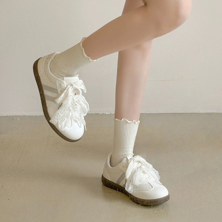 Summer Breathable Versatile Unique Flat Sneakers, Lace-Up Comfort Shoes For Women