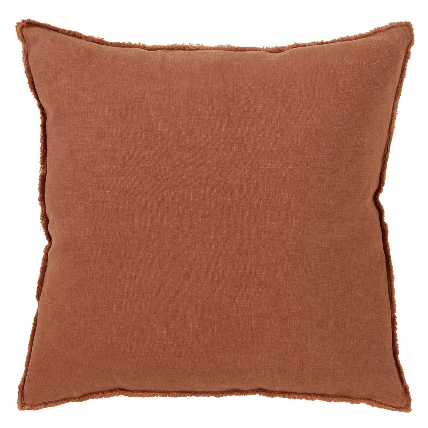 Fennco Styles Fringed Design Down Filled Linen 20-Inch Throw Pillow