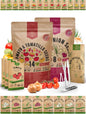 Organo Republic 14 Tomato Seeds & 8 Onion Seeds Variety Pack Bundle, 3,200+ Non-GMO Heirloom Garden Seeds for Planting Tomatoes and Onions for Indoor & Outdoor Gardening